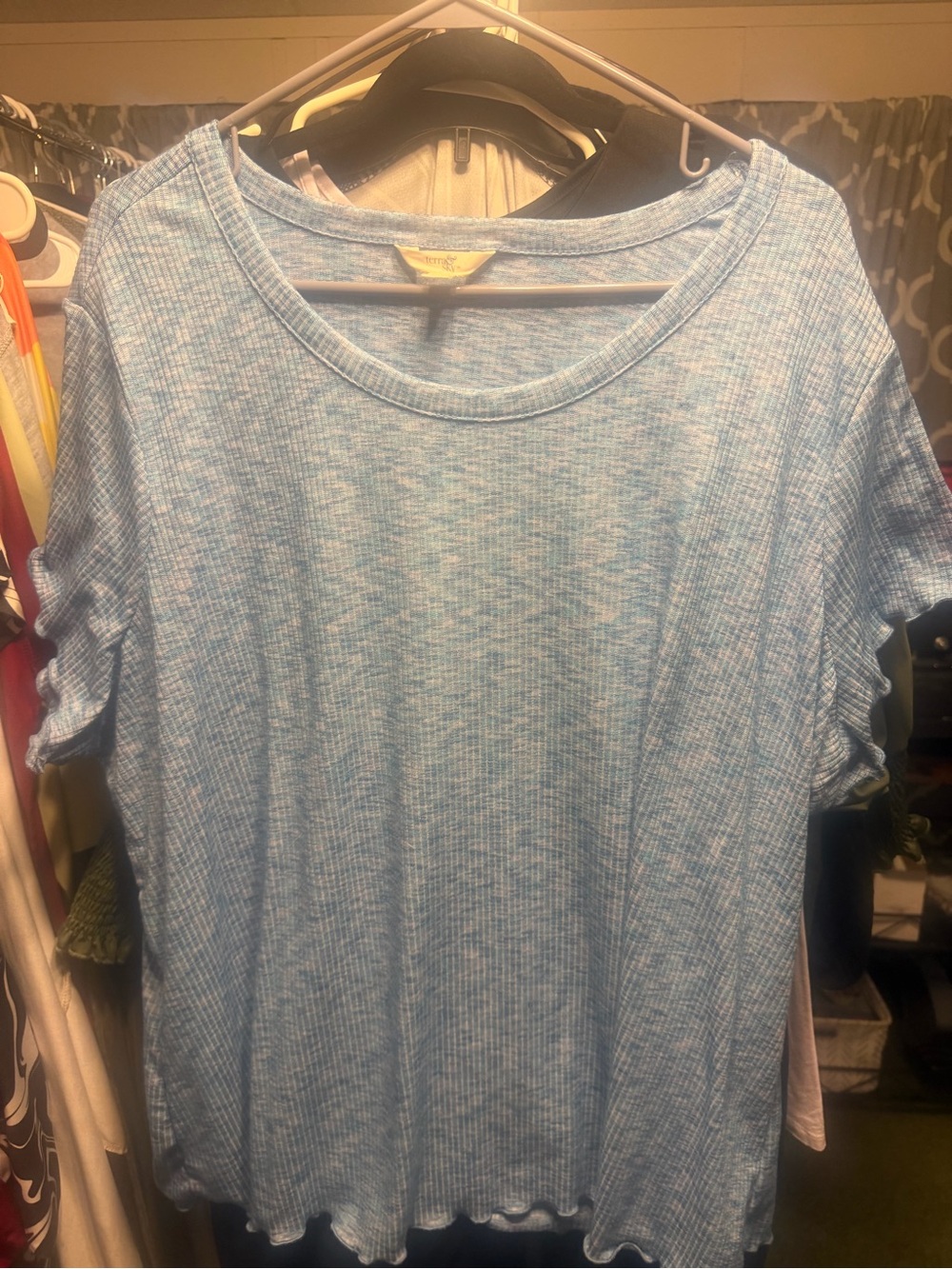 2 items Women's Light Blue Ribbed Short Sleeve Tee